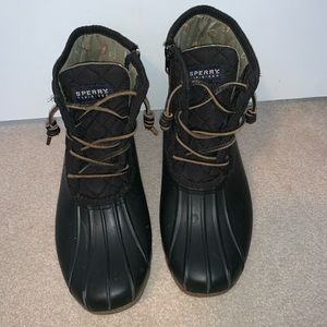 Black Sperry Boots